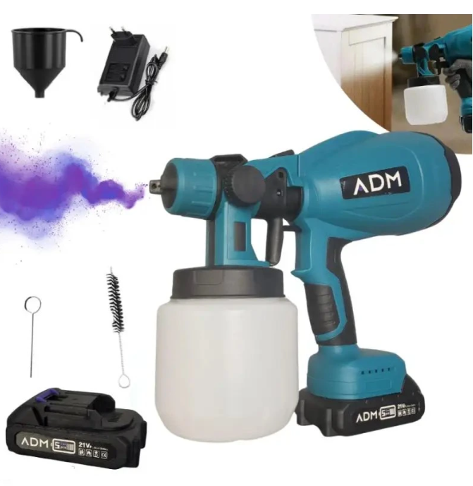 Aku stříkací pistole ADM 21V + 2x Baterie